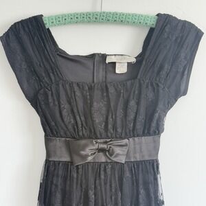 Milkmaid Dark Romantic Dress Womens 3/4 Black Lace Regency Prom Whimsigoth